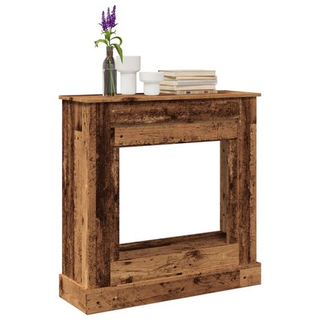 Haardombouw 90x30x90 cm bewerkt hout oud houtkleurig 1