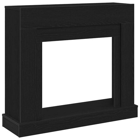 Haardombouw 100x30x87,5 cm spaanplaat zwart eikenkleurig 2