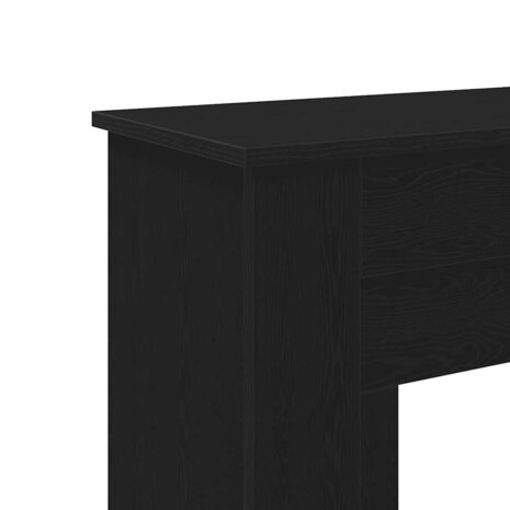 Haardombouw 90x30x90 cm spaanplaat zwart eikenkleurig 8