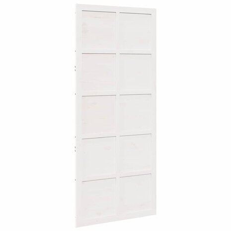 Schuifdeur Wit 100 x 210 cm Massief grenenhout 6