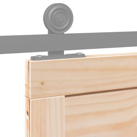 Schuifdeur Bruin 90 x 210 cm Massief grenenhout 8
