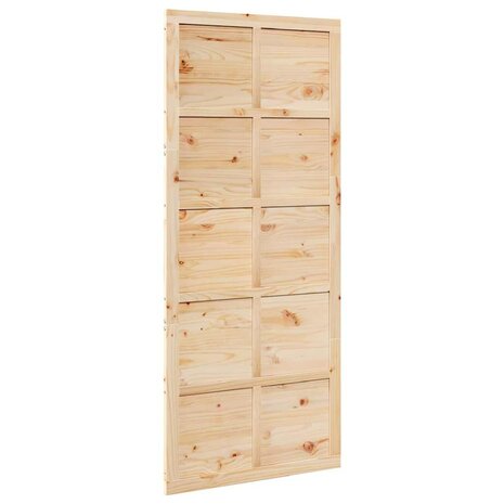 Schuifdeur Bruin 80 x 210 cm Massief grenenhout 2
