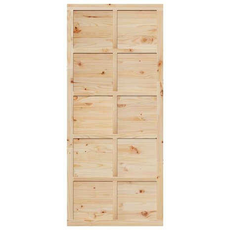 Schuifdeur Bruin 80 x 210 cm Massief grenenhout 4