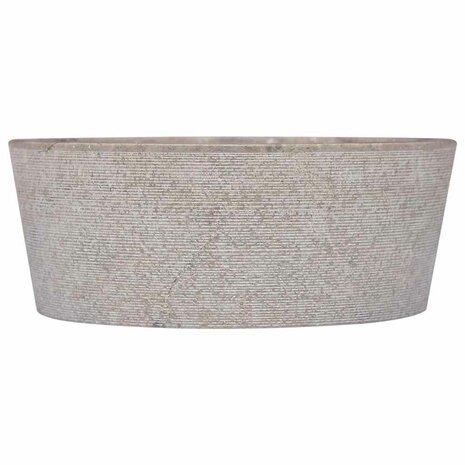 Gootsteen Ø40x15 cm marmer grijs 3