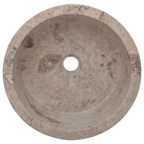 Gootsteen Ø40x15 cm marmer grijs 4