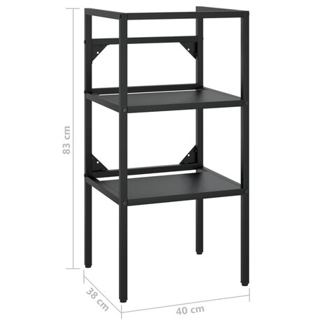 Wastafelframe 40x38x83 cm ijzer zwart 7