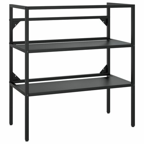 Wastafelframe 79x38x83 cm ijzer zwart 2