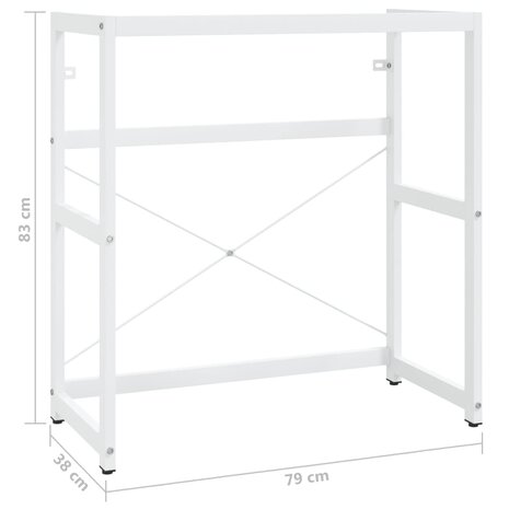 Wastafelframe 79x38x83 cm ijzer wit 7