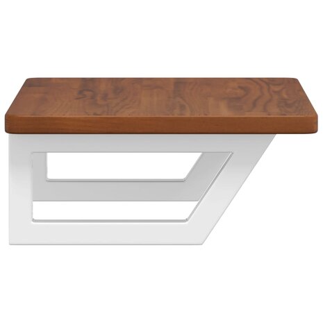 Badkamer wandschap staal en massief eikenhout 5