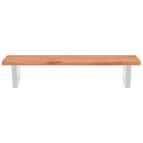 Badkamer wandschap staal en massief beukenhout 4