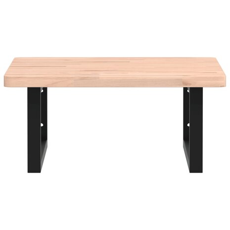 Badkamer wandschap staal en massief beukenhout 4