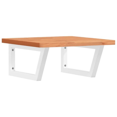 Badkamer wandschap staal en massief beukenhout 2