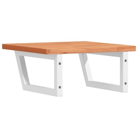 Badkamer wandschap staal en massief beukenhout 6