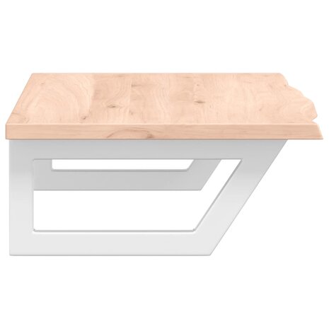 Badkamer wandschap staal en massief eikenhout 5