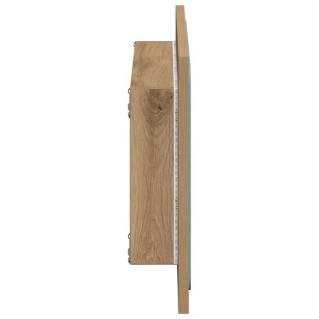 Badkamerspiegel met LED 60x8,5x38 cm artisanaal eikenkleurig 7