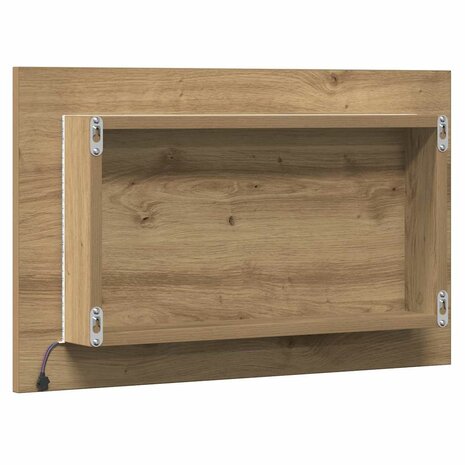 Badkamerspiegel met LED 60x8,5x38 cm artisanaal eikenkleurig 8