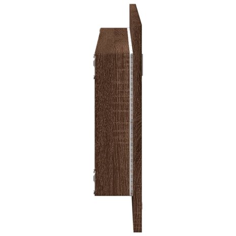 Badkamerspiegel met LED 100x8,5x37 cm bewerkt hout bruin eiken 7