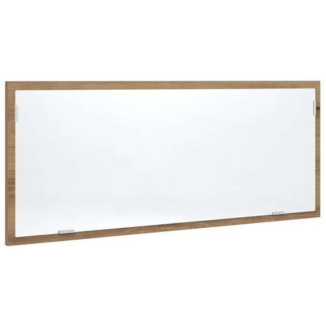 Badkamerspiegel LED 100x8,5x37 cm bewerkt hout artisanaal eiken 2