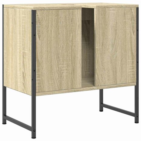 Wastafelkast 60x33x60 cm bewerkt hout sonoma eikenkleurig 8
