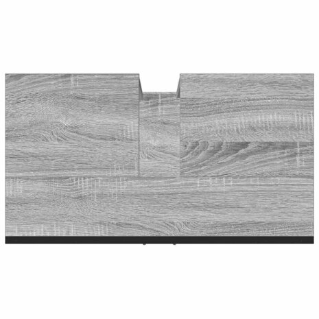 Wastafelkast 60x33x60 cm bewerkt hout grijs sonoma eikenkleurig 9