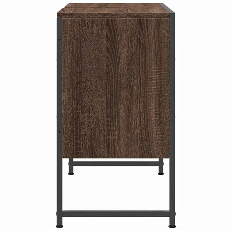 Wastafelkast 80x33x60 cm bewerkt hout bruin eikenkleurig 7