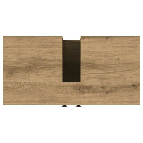 Wastafelkast 60x30x60 cm spaanplaat ambachtelijk eikenkleurig 9