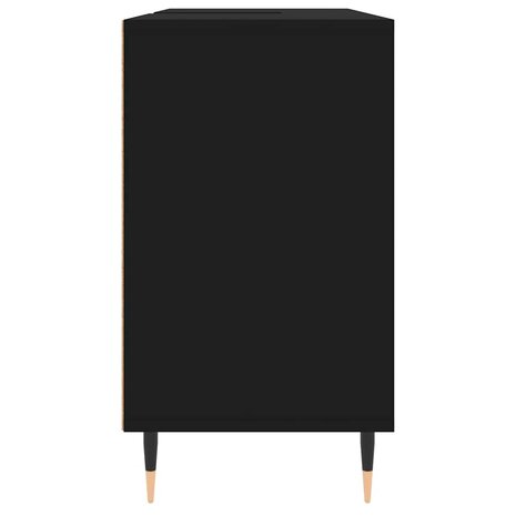 Badkamerkast 80x33x60 cm bewerkt hout zwart 7