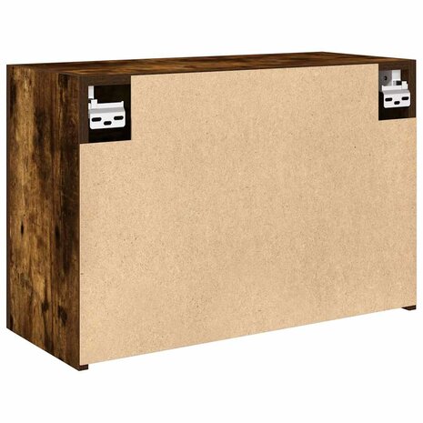 Badkamerwandkast 60x25x40 cm bewerkt hout gerookt eikenkleurig 8
