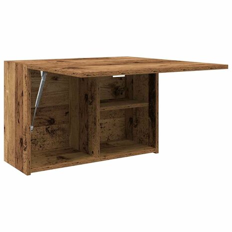 Badkamerwandkast 60x25x40 cm bewerkt hout oud houtkleurig 5
