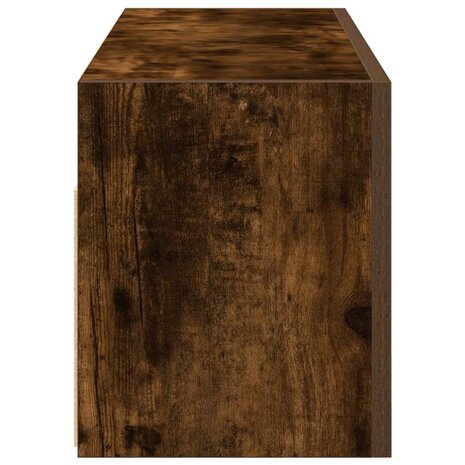 Badkamerwandkast 80x25x30 cm bewerkt hout gerookt eikenkleurig 7