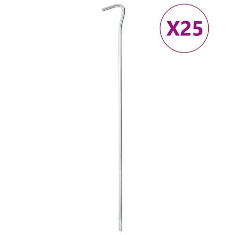 Tentharingen 25 st Ø7 mm 30 cm gegalvaniseerd staal 1