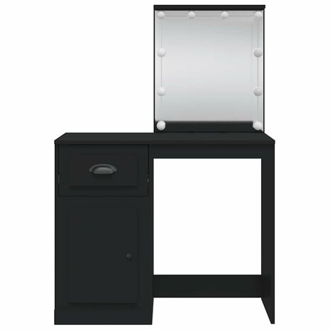Kaptafel met LED-verlichting 90x42x132,5 cm zwart 5