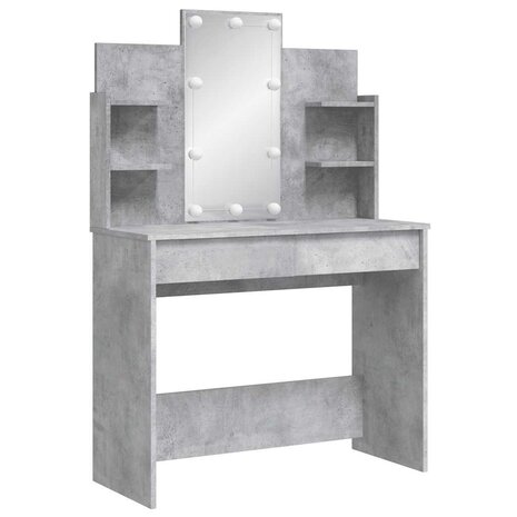 Kaptafel met LED-verlichting 96x40x142 cm betongrijs 3