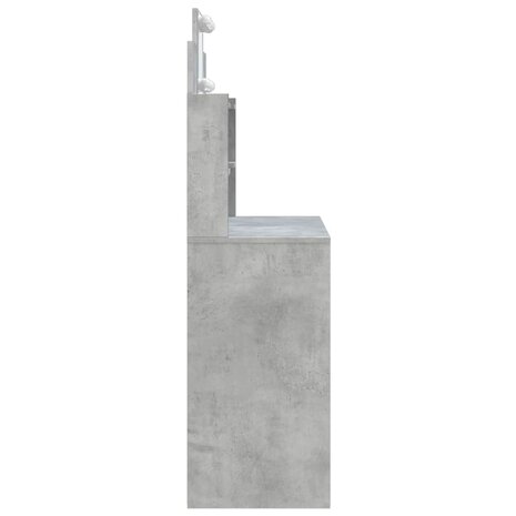 Kaptafel met LED-verlichting 96x40x142 cm betongrijs 6