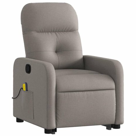 Sta-op-massagestoel verstelbaar stof taupe 4