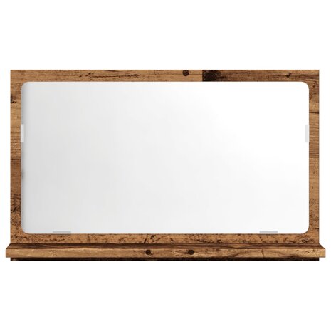 Badkamerspiegelkast 60x11x37 cm bewerkt hout oud houtkleurig 4