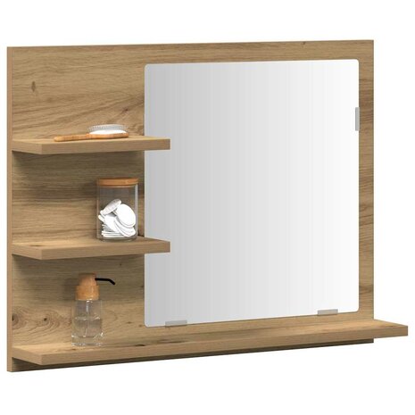 Badkamerspiegelkast 60x10,5x45 cm artisanaal eikenkleurig 3