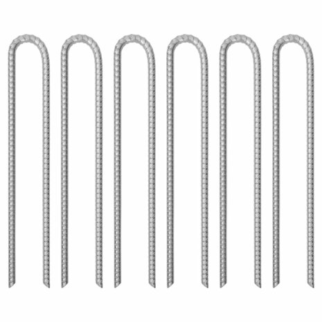 Tentharingen 6 st U-vormig Ø12 mm 41,5 cm gegalvaniseerd staal 1