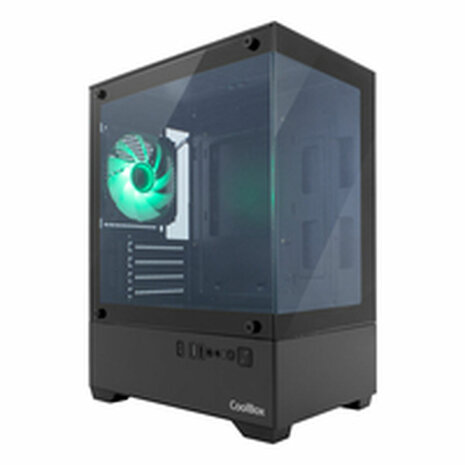 ATX Semi-toren BehuizingCoolBox COO-CHA-GM200B-0 Zwart Groen 2