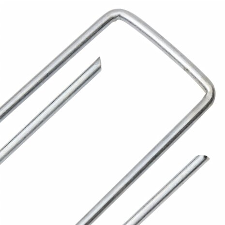 Grondharingen 50 st U-vormig 15x3,5 cm gegalvaniseerd staal 4
