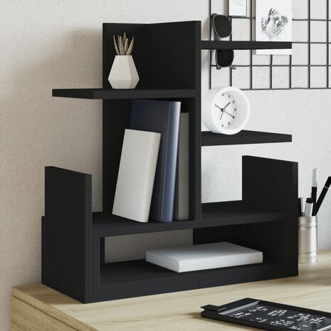 Bureau organiser 49x20x52,5 cm bewerkt hout zwart 1