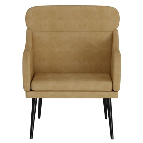 Fauteuil 63x76x80 cm fluweel bruin 3