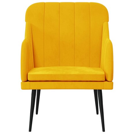 Fauteuil 63x76x80 cm fluweel geel 3