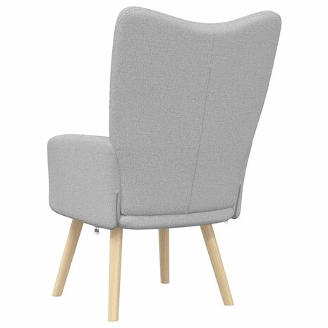 Relaxstoel stof wolk grijs 5