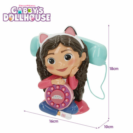 Speelgoedtelefoon Gabby&apos;s Dollhouse 16 x 18 x 10 cm (4 Stuks) 5