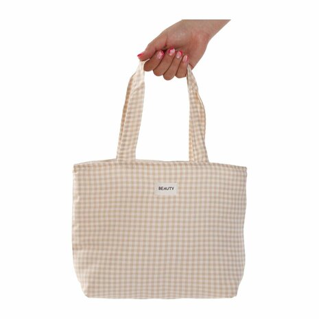 Dames handtas Versa Vichy Beige 9 x 22 x 23 cm 2