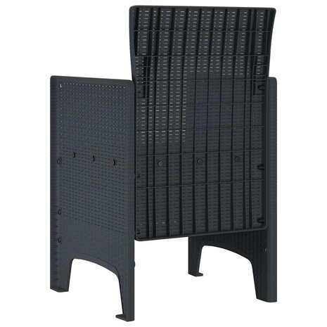 Tuinstoel 2 pcs Antraciet 53 x 49 x 85 cm PP 5