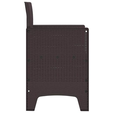Tuinstoel 2 pcs Bruin 53 x 49 x 85 cm PP 6