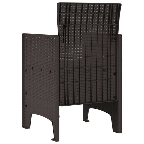 Tuinstoel 2 pcs Bruin 53 x 49 x 85 cm PP 7