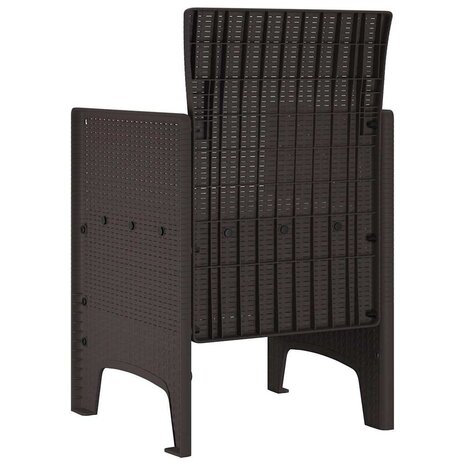Tuinstoel 2 pcs Bruin 53 x 49 x 85 cm PP 5